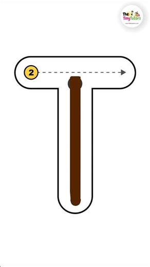 How to Write Letter T | Learn to Write Alphabet T for Kids #learnabc #alphabetwriting