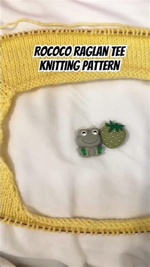 Rococo Raglan tee pattern , knitting in lemon citron color