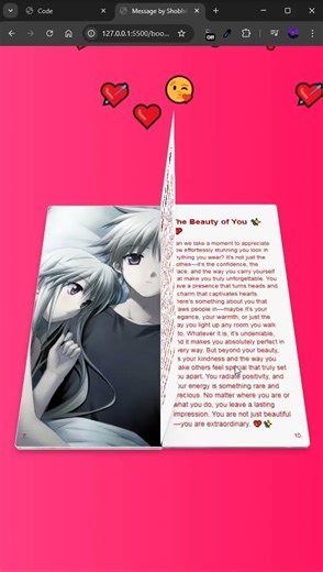 Valentines Day Book #programación #javascript #animation #love #code #efects #card