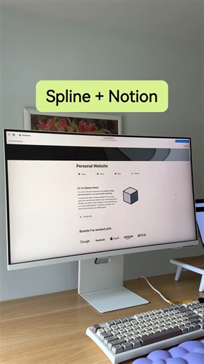 会word排版也能上线网站啦！ 结合使用Spline和Notion，你可以很轻松上线3D交互式网页👇🏻1.在Spline中创建好3D设计2.选择导出→…