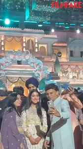 The newlyweds - #AnantAmbani and #RadhikaMerchant beaming ear to ear at their wedding reception last night. ❤️ #Trending | Filmfare