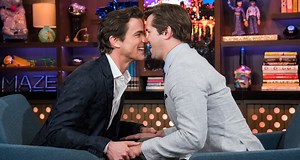 Matt Bomer & Andrew Rannells Share a Kiss During Uncomfortably Close Interview! (Video)