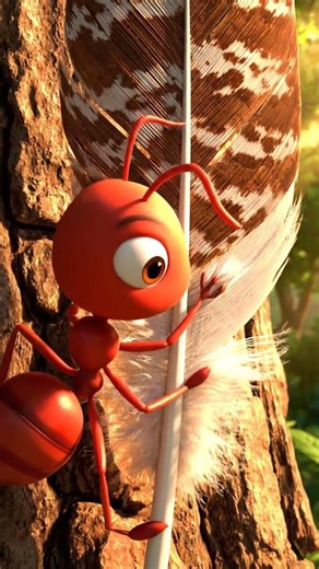 The Giant Leap of a Tiny Ant 🐜💨 #cartoon #animation