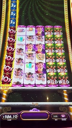 10X BONUS PAYS ME THIS ON WILLY WONKA SLOT!!! #lasvegas #slot #casino #gambling