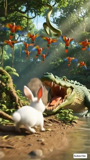 “Lion Attacked a Tiny Rabbit… Then THIS Happened! 😳” #shorts