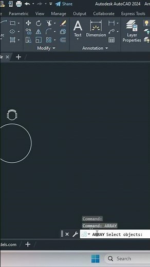 12. How to Polar Array Chair in AutoCAD