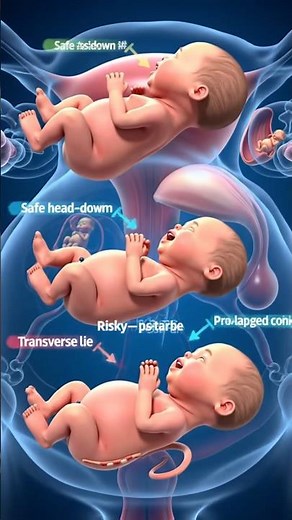 Baby Safe & Risk Positions During Pregnancy 🤰 | 3D Animation Explained #pregnancy #animation #shorts