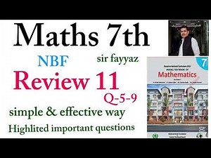 Maths class 7th | Review exercise 11 | rev ex 11 | unit 11 | Q 5-9 | mensuration | chapter 11