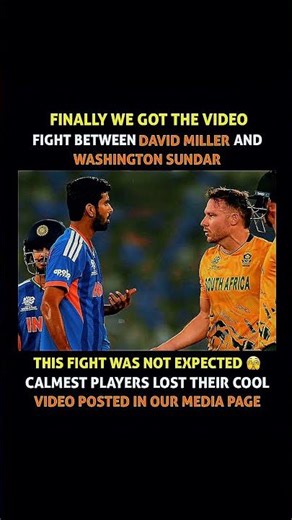 Unbelievable Fight! 😱 David Miller vs Washington Sundar: The Most Unexpected Clash! 🏏🔥