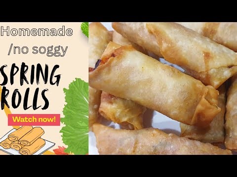 Homemade Spring Rolls Step by Step | Beginner Friendly/Make and freeze/NO Soggy Rolls