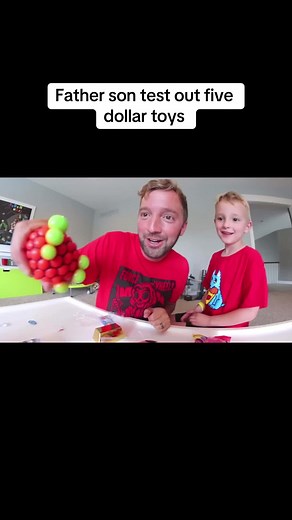 Father son test out five dollar toys#andyshrock #rydenshrock #turbotoytimefanac