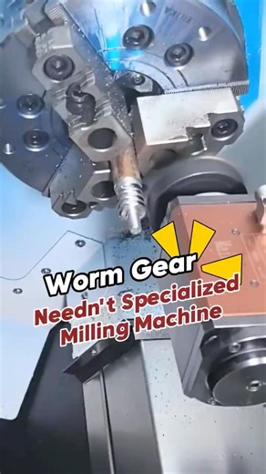 Machining worm gears with external thread cyclone milling cutter holder.
