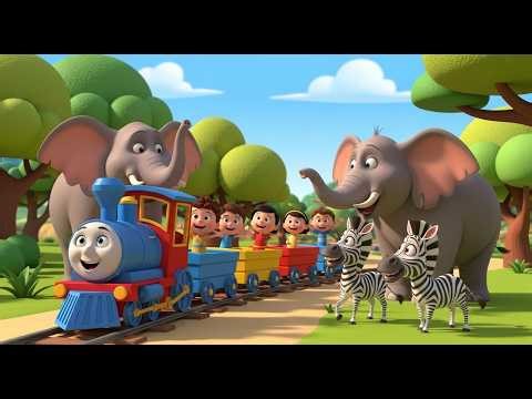 Happy Kids Riding a Giant Giraffe 🦒😂 | Colorful 3D Cartoon for Kids