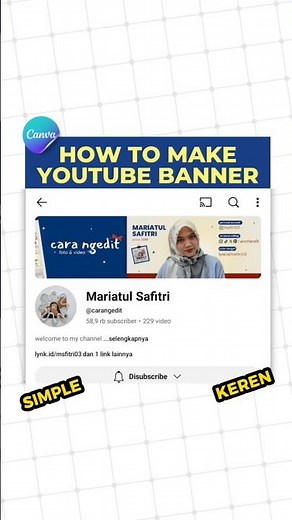 Step by Step Buat Banner YouTube Keren Tanpa Ribet! #BannerYouTube #CanvaTutorial #DesainYouTube