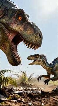 T Rex vs Velociraptor Showdown #jurassicworld