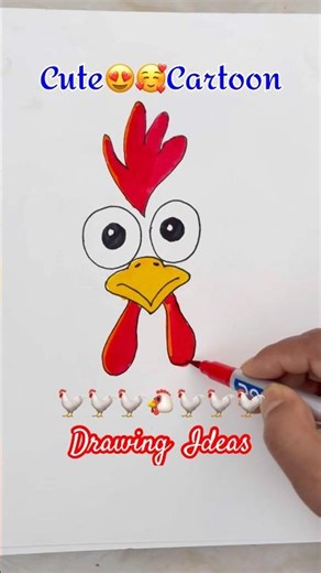 Cute Cartoon for kids 😍 easy Drawing #cartoon #cartoonforkids #kidscartoon #art #shorts