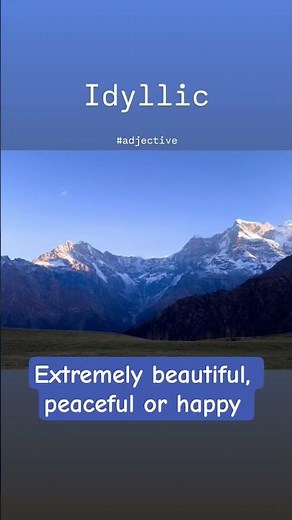 Idyllic Meaning Explained 🌿 | Beautiful #english Word You Must Know #vocabulary #idyllic