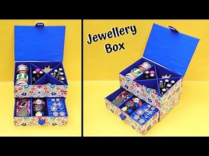 Jewellery box making at home from Cardboard box/ Best out of waste craft/ DIY Bangle Box