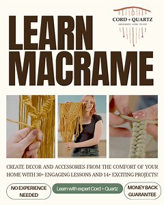 Jumpstart your macrame journey with our online courses! 🌟 **Complete Macrame Course**: - 34 immersive lessons covering essential knots, techniques, and learning. - 14 step-by-step projects for all skill levels. - Includes everything from the home decor course and jewelry course plus a lot more! https://www.bynyk.com/courses/macrame/the-complete-macrame-course?utm_source=affiliates&utm_medium=cpa_expert&utm_campaign=FB_Rachel&utm_term=2593632 🌿 **Home Decor Course**: - 20 lessons and 5 creative
