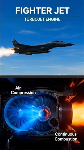 How Fighter Jets Fly So Fast ✈️ 10s Jet Engine Physics!