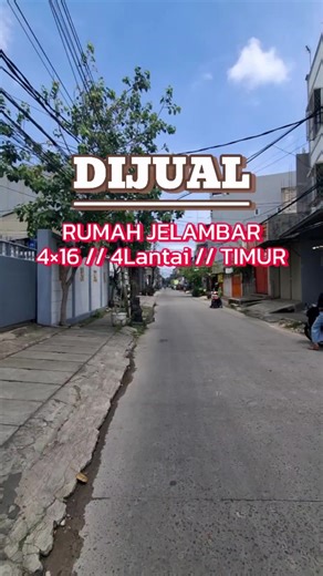 For Sale Rumah Jelambar Sudah renovasi uk 4 x 16 3,5 lt | shm KT 3 1 KM 3 hdp timur Akses jalan 2 mobil Bisa untuk tinggal dan usaha #rumahjelambar #rukojelambar #dijualrumahjelambar #dijualrukojelambar
