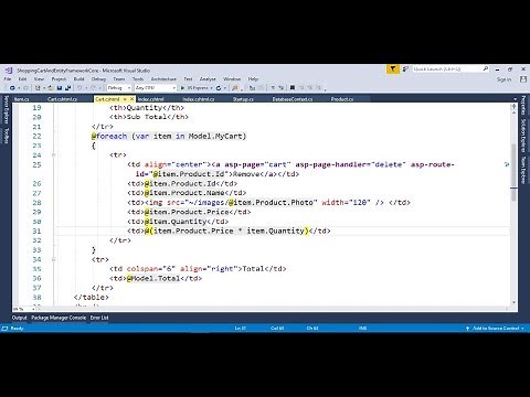 Build Shopping Cart in ASP.NET Core Razor Pages and Entity Framework Core