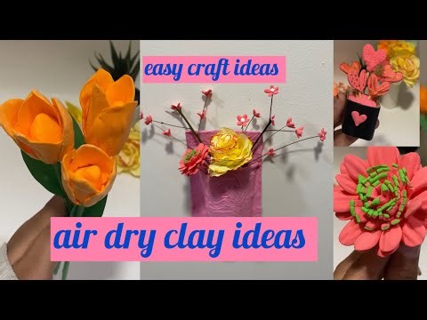 Amazing Air Dry Clay Craft Ideas 🌼 | DIY Wall Hanging & More!@Pinkycrafty