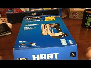 Walmart Markdown Hart Crown Staple Gun 20v 3/8 HPNR75 test how to install add staples