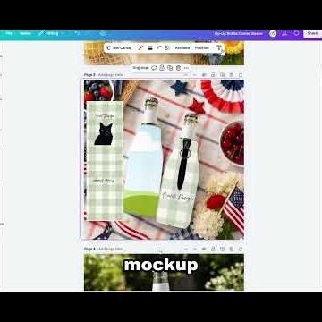 How to Use the Zip-Up Bottle Cooler Sleeve Canva Mockup | Front + Back Design Tutorial