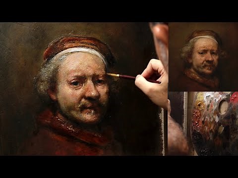 Rembrandt's painting technique demo
