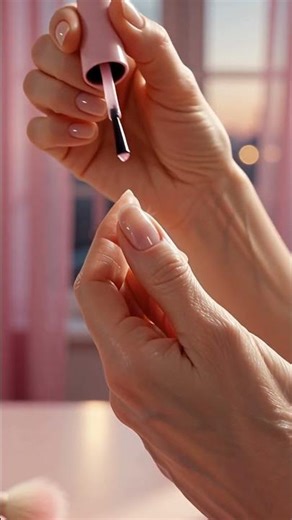 Pink polish, soft ASMR… and the illusion you didn’t expect 💅✨ #ManicureASMR
