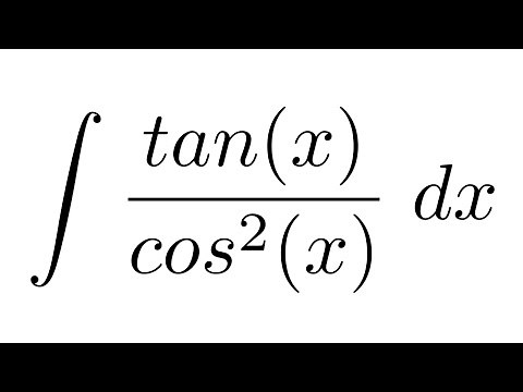 Integral of tan(x)/cos^2(x) (substitution)