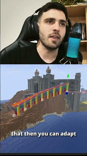 How to Curve a Bridge #axiom #minecraft #minecrafthowto #minecraftbuilding #minecraftbuilds