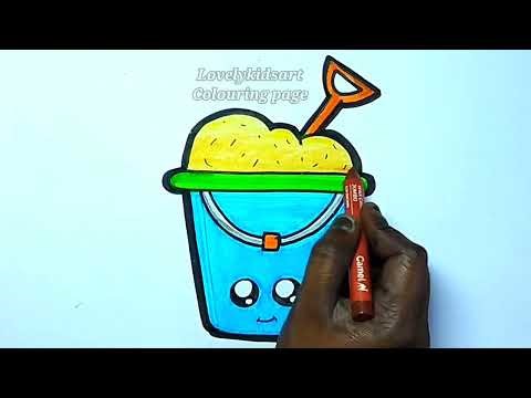 how to draw Sand bucket for kids and toodlers #videoforkids#simpledrawing#easydrawing#drawingforkids