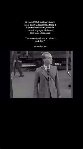 History of Cinema on Instagram: "Pickpocket (1959) is widely considered one of Robert Bresson’s greatest films; it helped define his ascetic, minimalist cinematic language and influenced generations of filmmakers. “The nimble crime of the title… is itself a work of art.” Michael Castelle"