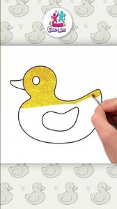 How To Draw A Duck | Animal Drawing For Kids🍭🎨 #shorts #drawing #coloring #chikiart #hooplakidzhowto