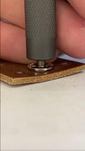 How to install metal snap fasteners on leather