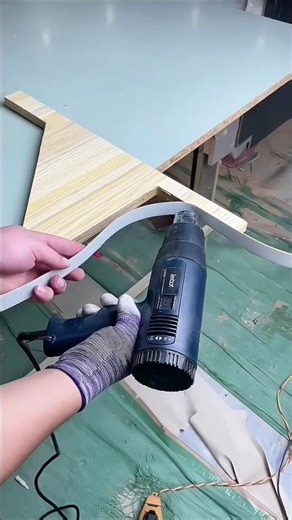 part390#Heat Gun Se#PerfectEdge Banding😲Hack#Wood🪵Board Ko ProfessionalFinish Kaise Dein#Shorts#tool