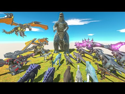 EVOLUTION of Dinosaurs Revolt Battle With Dragon VS Godzilla 2014 - Animal Revolt Battle Simulator
