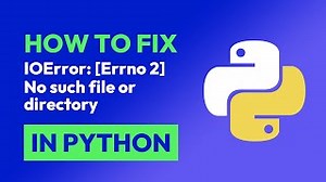 How To Fix Ioerror Errno 2 No Such File Or Directory In Python Mp3 & Mp4 Download