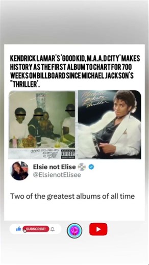 📀 KENDRICK LAMAR'S 'GOOD KID, M.A.A.D CITY' MAKES HISTORY… #shorts #viral #fyp