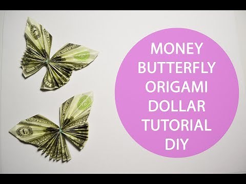 Money Butterfly Origami Lei Tutorial Folded Dollar DIY