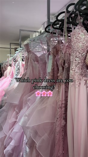 A glimse of our pink dresses in store! Book now for prom 2026 through the link in our bio 🌸🌸🌸 #prom #fyp #prom2026 #dress #pink