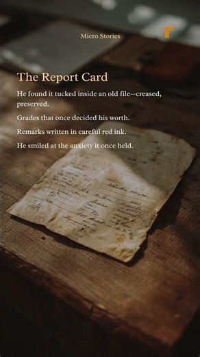 The Report Card - A Micro Story #readefyne #booklovers