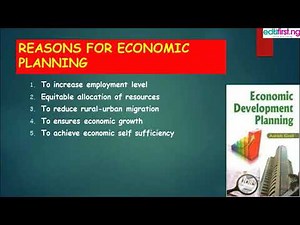 Economic Development Planning | Economics| SS3 |2nd Term