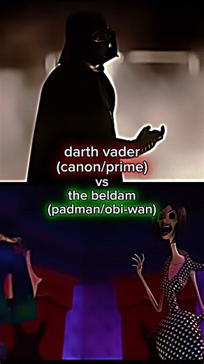 Darth Vader vs the beldam (Star Wars/Coraline)