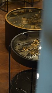 🕰️ Time Meets Table A coffee table with a working clock top — bold, functional, and built to spark conversations. ➡️ Make time a part of your décor. #ClockTable #AccentFurniture #IndustrialStyle #TimelessDesign | The Decor Kart