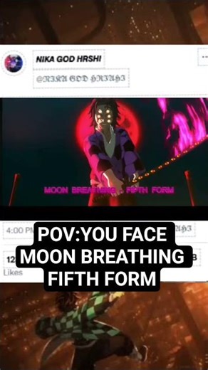 POV:YOU FACE MOON BREATHING FIFTH FORM #demonslayer #kokushibo #infinitycastle