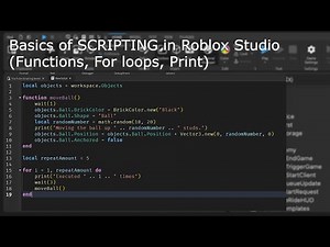 Basics of SCRIPTING in Roblox Studio (Functions, For loops, Print) | EP1 Scripting on Roblox