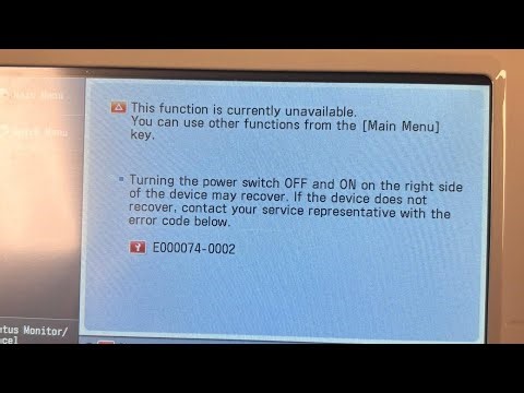 Canon Error E000074-0002 Fix | Fuser Pressure Problem Solution 🔧